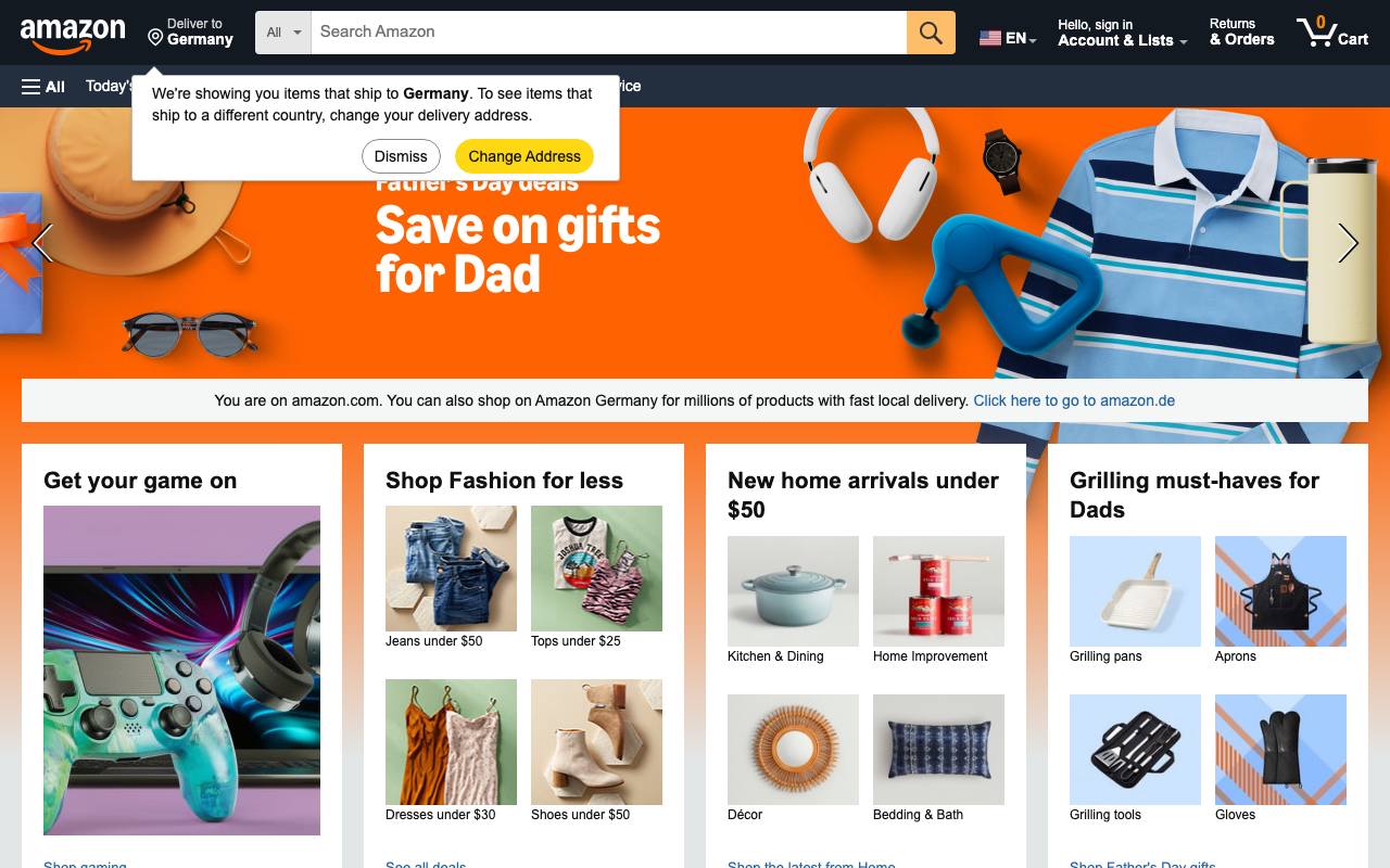 Amazon screenshot