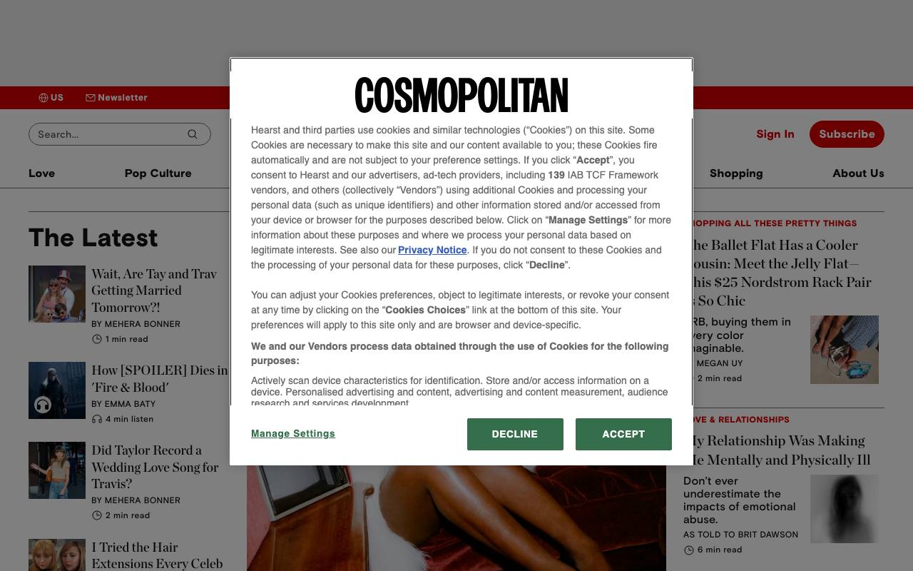 Cosmopolitan screenshot