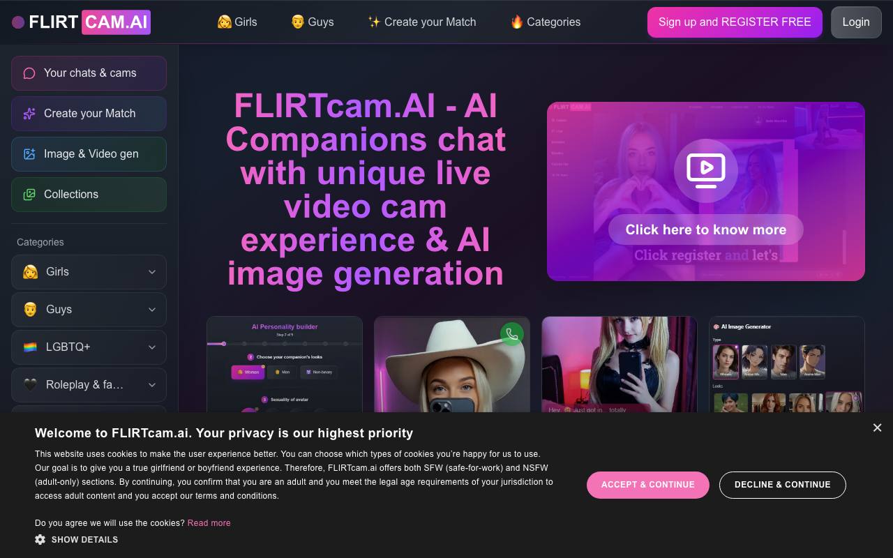 FLIRTcamAI screenshot