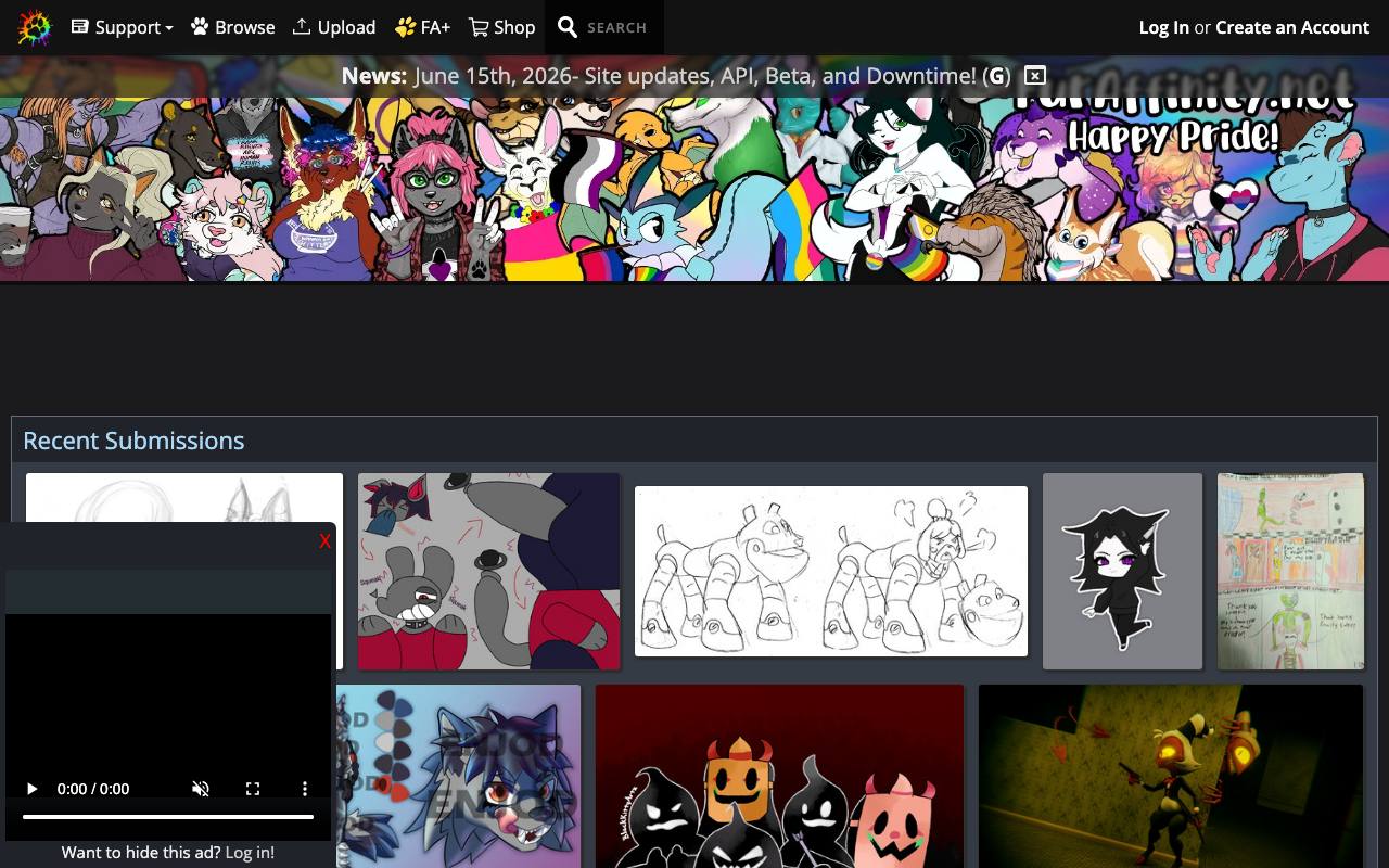 FurAffinity screenshot