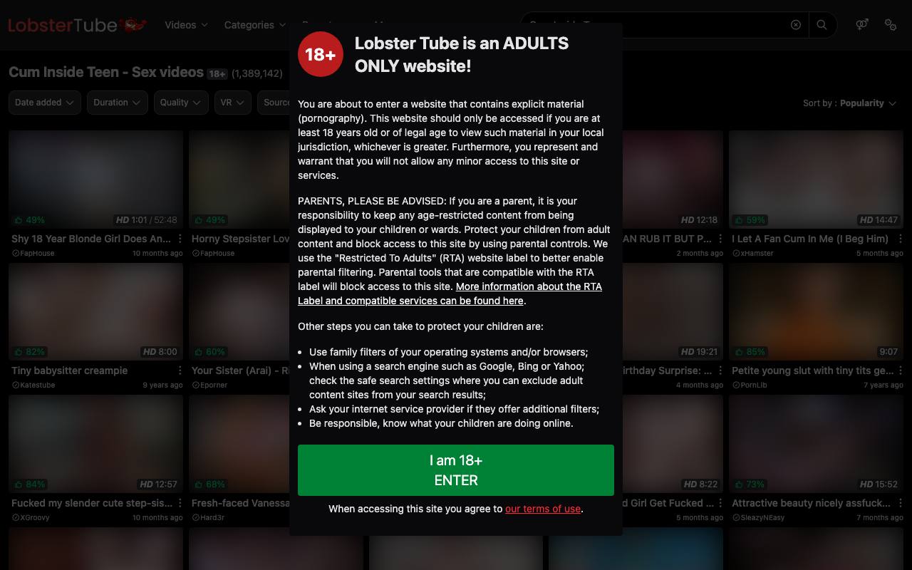 LobsterTube screenshot